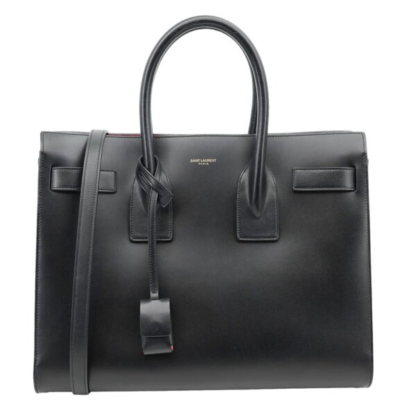 Yves Saint Laurent  Sac de Jour Small Leather Satchel Shoulder Bag Black - Picture 1 of 11